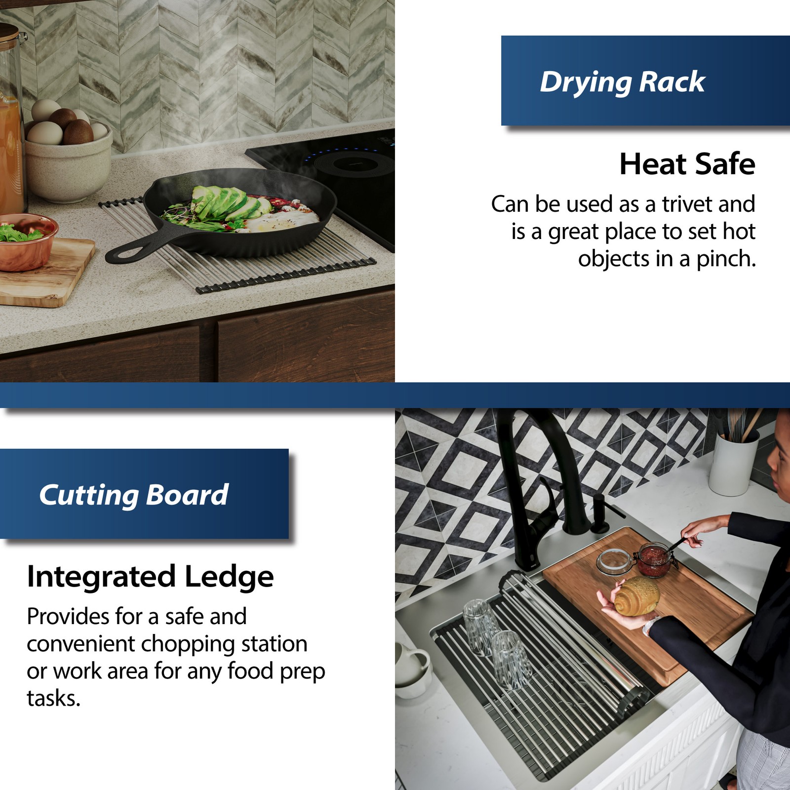 Karran USA WS-35-PK1 Elite Workstation 30" Undermount Single - Satin Brushed