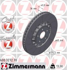 2x Bremsscheibe Zimmermann 600.3272.70 2 Bremsscheiben für Audi für Cupra