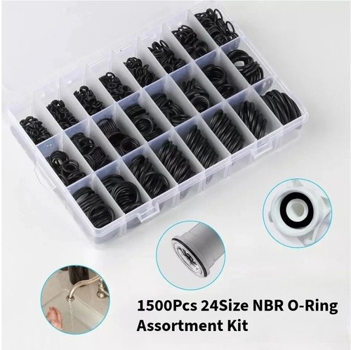 WG® 1500pcs Guarnizione O Ring Assortimento Kit NBR FKM Gomma Alta Temp Guarnizioni Set Scatola - Foto 5 di 9