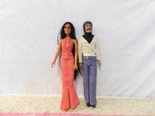 Vintage 1970s Mego Sonny And Cher Dolls 12"
