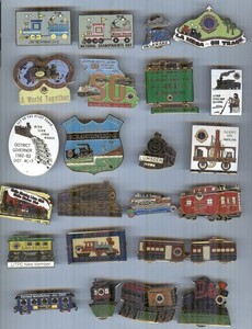 Lions Club Pins - Trains Large Lot 24 Various