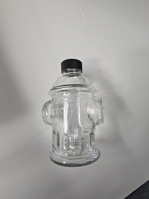 Firehouse Subs Fire Hydrant Glass hot sauce Bottle Collectors Item