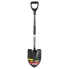 Truper Tru Pro 40 in. Steel Round Digging Shovel with D-Grip Steel Handle