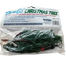 Vintage On The Go Miniature Christmas Tree For Car Van Truck Window Lights Up