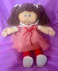 Coleco Poodle Hair Girl #1 Head Mold Cabbage Patch Kids Gray eyes Display Only