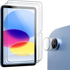 3 3 Pack Tempered Screen Protector for iPad 11"/10.9" with Camera Lens Protector