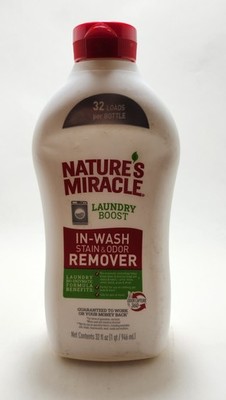NATURE'S MIRACLE Laundry Boost In-Wash Stain & Odor Remover 32 oz.