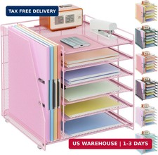 6-Tier Paper Organizer With Magazine Holder  Desk Organizers and Accessories