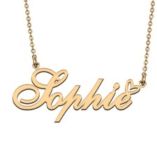 Sophie Name Necklace for Women 18k Plate Nameplate Custom Necklaces Charm Stainl