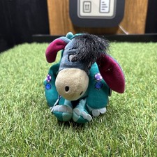 Disney Store Winnie the Pooh Dinosaur Eeyore Bean Bag Plush Toy 9" With Tags
