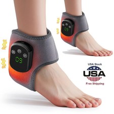 2PCS USB Rechargeable Electric Ankle Massager Heating Vibration for Pain ReliAN