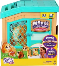 Little Live Pets Mama Surprise Interactive Mama Guinea Pig Hutch & 3 Babies New
