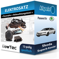 Towtec E-Satz 13Polig Fahrzeugspezifisch Passend für Skoda Superb Kombi FP