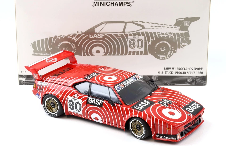 1:18 Minichamps BMW M1 ProCar GS Sport H.J. Stuck BASF #80 Procar Series 1980 - Immagine 2 di 4