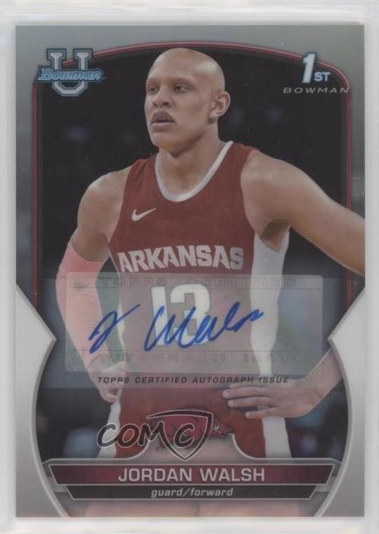 2022-23 Bowman U Chrome Prospect Refractor 418/499 Jordan Walsh #81 Auto 13ql