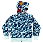 BAPE ABC Camo Shark WGM Hoodie Sweatshirt Blue | A Bathing Ape