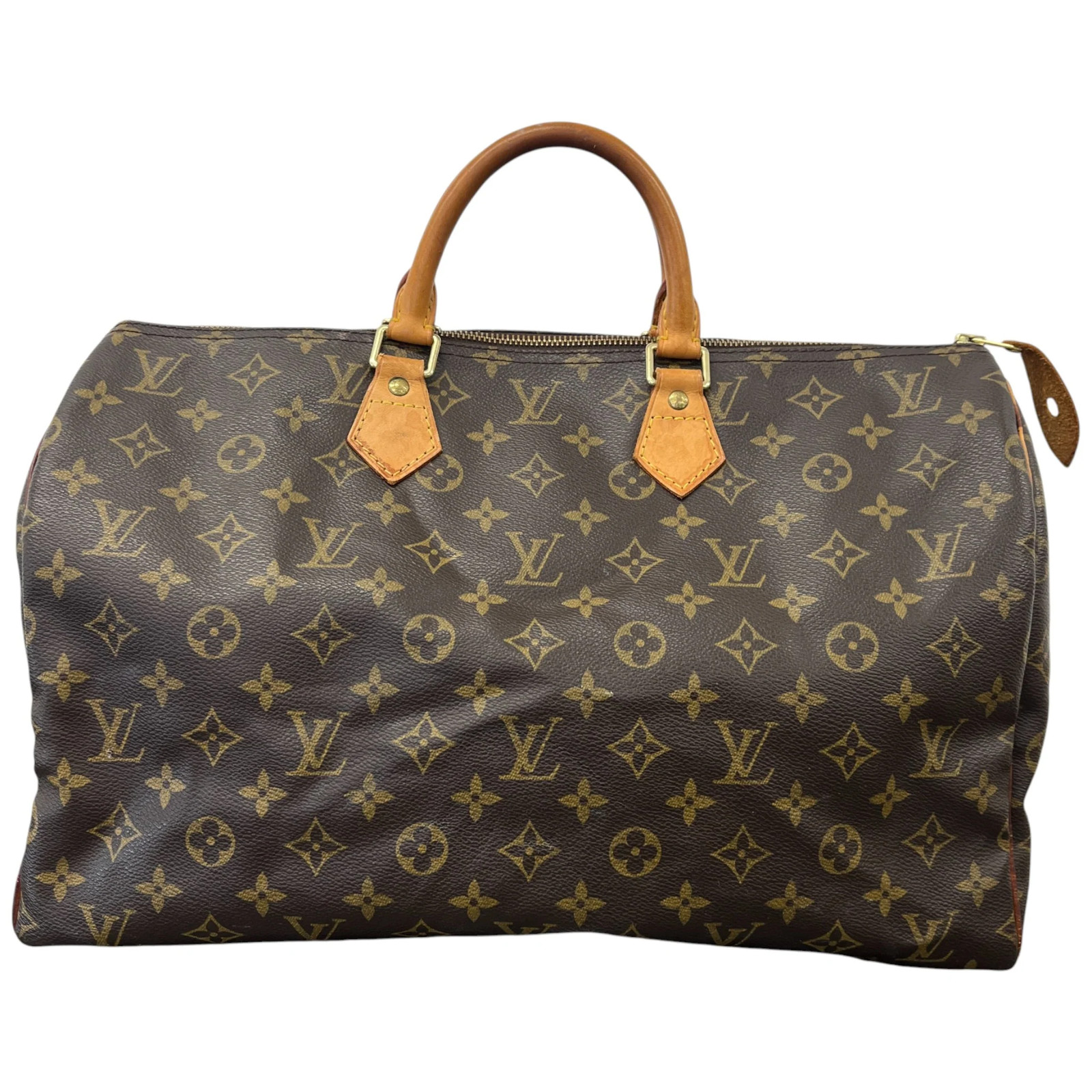 Louis Vuitton Women's Monogram Canvas Speedy 40 Bag Brown