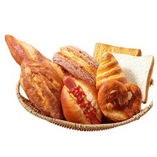 8pcs Artificial Bread Set, Realistic Fake Food for Display, Fake Bread Set C