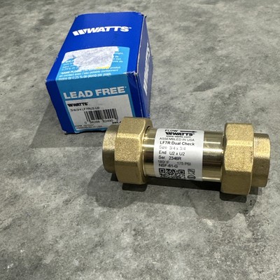 Watts LF7RU2-U2 Lead-Free Brass Dual Check Valve, 3/4-Inch