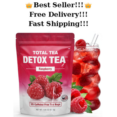 Total Tea Detox Tea - Caffeine Free Colon Cleanse & Slimming Herbal Tea 25ct