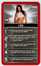 LITA 2017 Top Trumps Quiz WWE Game Card Wrestling Amy Dumas The Luchagors!