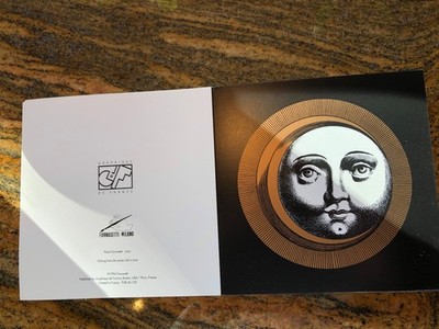 GREETING CARDS 5 Cards with Envelopes - Fornasetti - Soli E Lune - black - LUNA