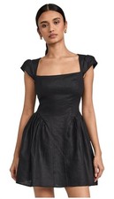 Reformation Oaklyn Linen Dress Black NWT - Size 4