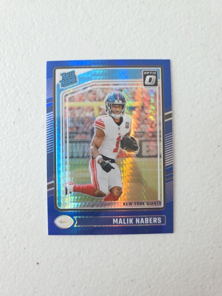 Malik Nabers 2024 Panini Donruss Optic Rated Rookie #271 Blue Hyper Prizm RC