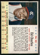1963 Post Cereal #89 Ed Charles VG-EX (Hand Cut)