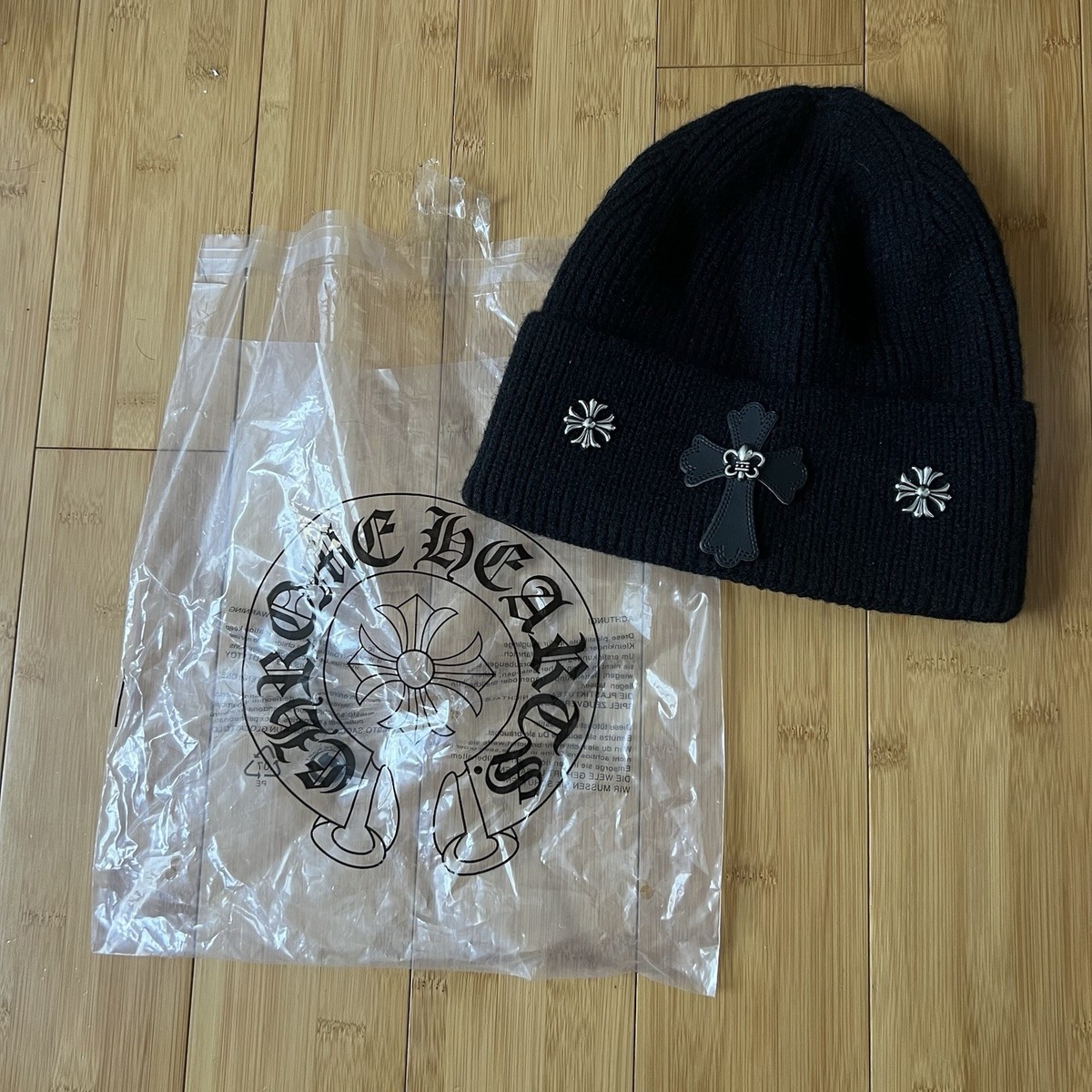 Chrome Hearts Black Beanie with Cross | eBay