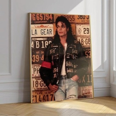 Michael Jackson Poster, King of Pop Wall Art 80s Pop Culture Decor