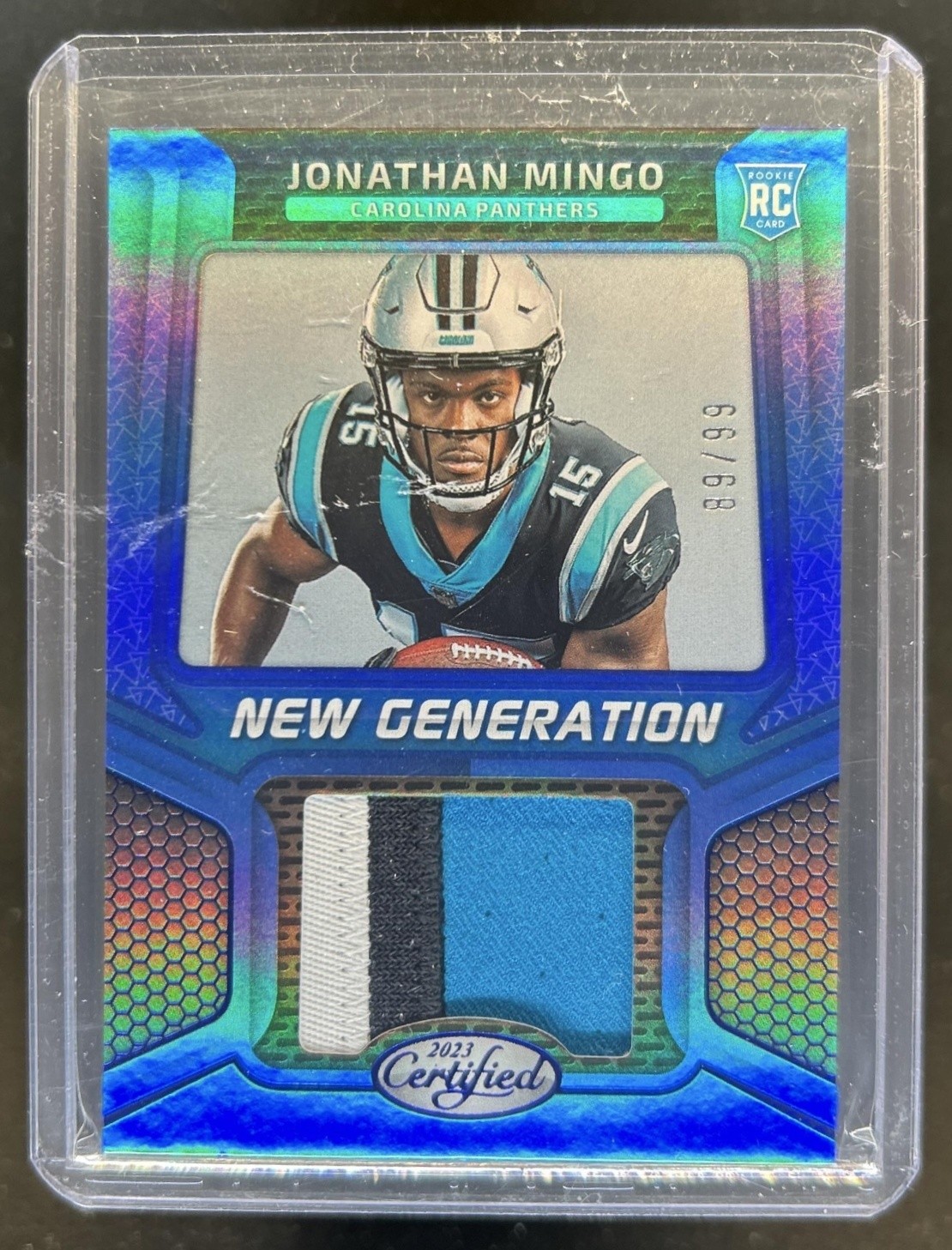 Jonathan Mingo Panini Certified New Generation Jersey #NGJM6 Blue Mirror
