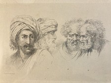 Engraving Portrait Egypt 19th Century Orientalist DENON Dominique Vivant