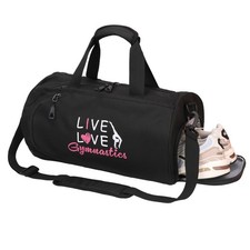 Girls Ballet Dance Sports Gymnastics Gym Duffel Bag, Travel Carry On, Pink