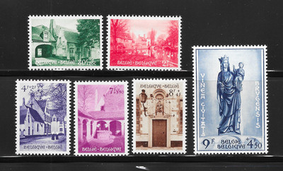 BELGIUM - 1954 Beguinage of Bruges Fund - Complete Mint Set  - MH