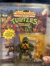 Playmates Toys TMNT Wacky Action Sword Slicin' Leonardo Figure Motorized Arm w