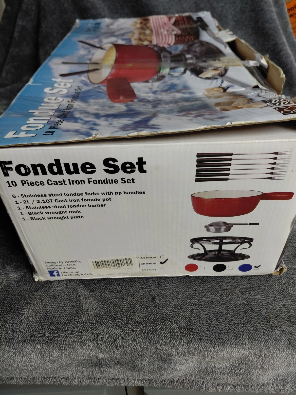 Cast Iron Red Fondue Set 2L Artestia Made In Italy New Never Used with Box A 6
Opens in a new window