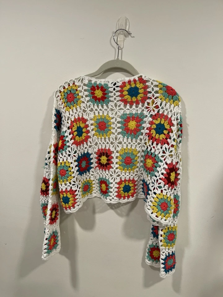 Boo-Hoo, Crocheted Cardigan Cropped - Image 2 of 3