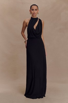 MESHKI Galia Cowl Neck Maxi Dress in Black - Size Small | eBay MESHKI Galia Cowl Neck Maxi Dress in Black - Size Small | eBay