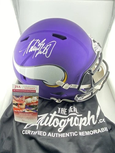 Adrian Peterson Autographed Minnesota Vikings Full Size Replica Helmet JSA COA