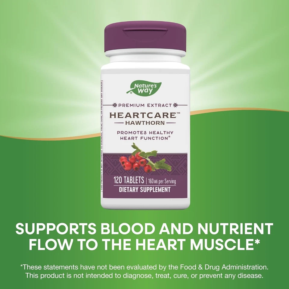 Extrato de espinheiro Nature's Way Heart Care, suporta função saudável*,...  - Imagem 3 de 4