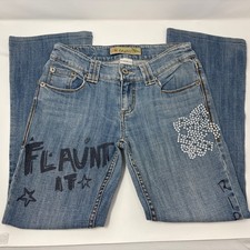 VTG Z Cavaricci Women  s Jeans Graffiti Rhinestones Bootcut Low Rise Sz 5