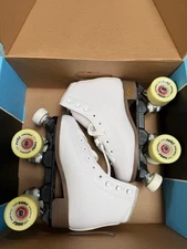 Sure Grip Fame White indoor roller skates men's size 4 (womens 5-5.5) skates new