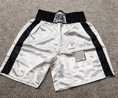 ボクシング EVERLAST MASTERMIND WORLD BOXING SHORTS AUTH COA AUTOGRAPHED EVERLAST Lennox Lewis Signed Boxing Shorts