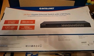 766623561044 Intellinet 24-Port Gigabit Ethernet Switch mit 2 SFP-Ports, 24 x 10