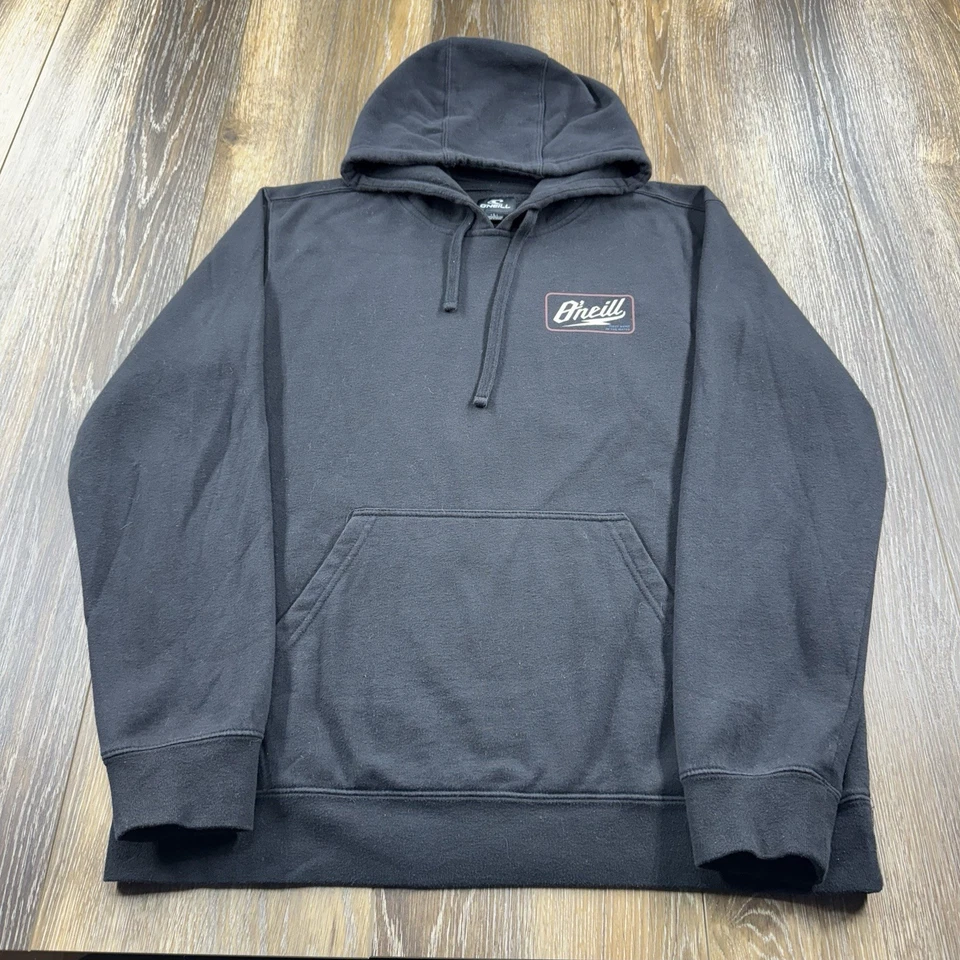 Sudadera con Capucha Oneill De Colección Para Hombres L Negra Surf Patín Playa Y2K Logo Suéter Foto 2 de 4