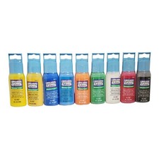 Lot of 9 Different Plaid Gallery Glass Window Color 2 oz Bottles NEW SEALED