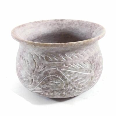 Soapstone Decorative Smudging Bowl Pot Incense Charcoal Sage Resin Burner 2.5''