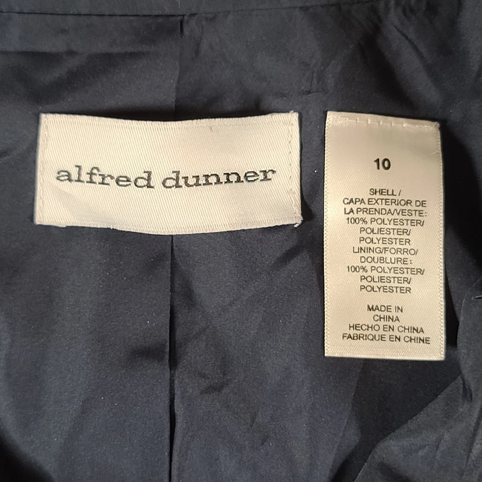 Женский стеганый жилет Alfred Dunner Цвет черный Карман на молнии Размер 10 Воротник Легкий - Изображение 3 из 4