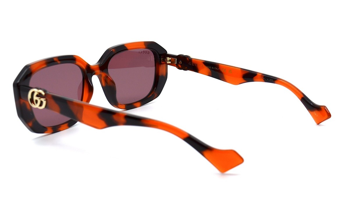 Gucci GG1535S 005 BRAND NEW Sunglasses Orange Havana Violet Women Geometric Gucci GG1535S 005 Sunglasses Shiny Orange - eye-oo.com main image 3